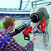 Сверление под наклоном алмазной сверлильной установкой Rothenberger RODIACUT 400 PRO D